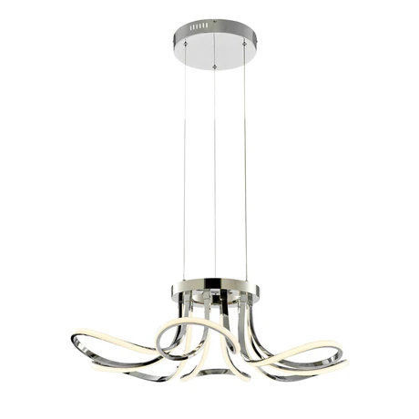 6 Petal Flower LED Strip Chandelier // Chrome and Dimmable FI CH-801
