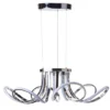 6 Petal Flower LED Strip Chandelier // Chrome and Dimmable FI CH-801