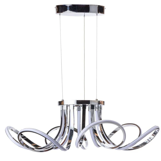 6 Petal Flower LED Strip Chandelier // Chrome and Dimmable FI CH-801