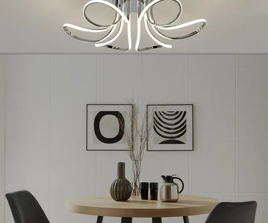 6 Petal Flower LED Strip Chandelier FI FL-801