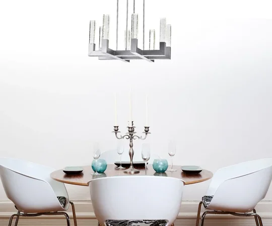 8 Light Square Crystal Dianyi LED FI CH-1165
