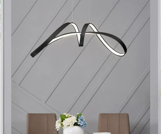 Bucharest LED Chandelier Black FI CH-003B