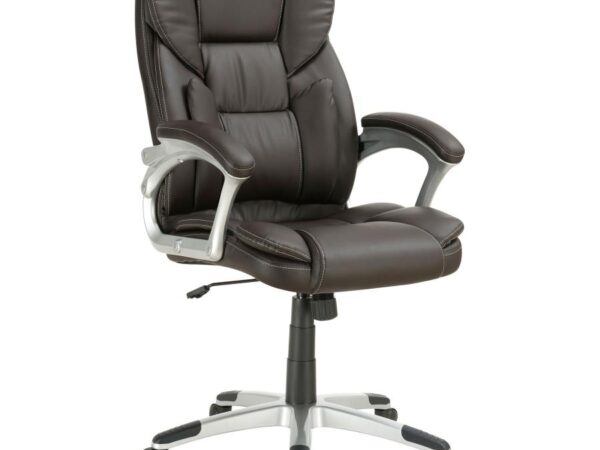 CO Kaffir Upholstered Adjustable Office Desk Chair Dark Brown