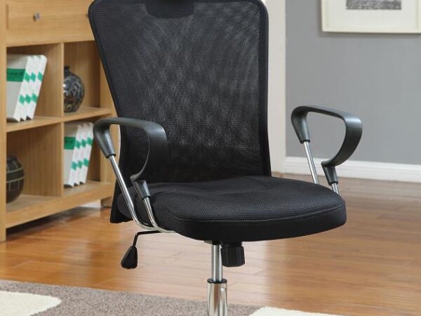 CO Stark Upholstered Adjustable Mesh Office Desk Chair Black