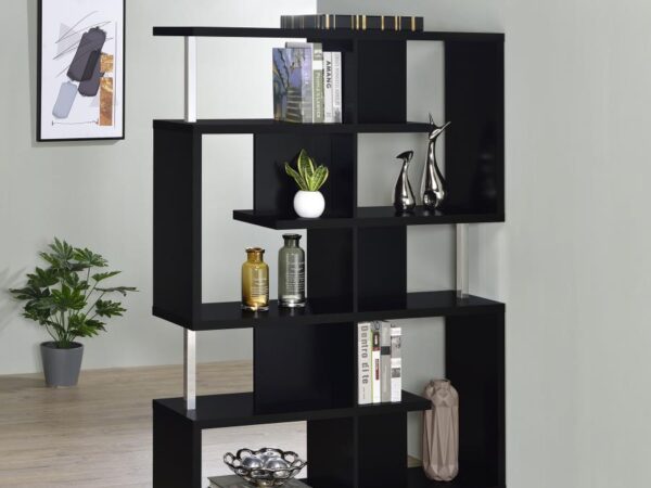 CO Hoover 63-inch 5-shelf Bookshelf Black