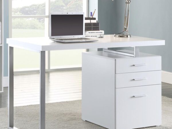 CO  Brennan 47-inch 3-drawer Office Computer Desk White