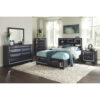 HE-1553-1  Queen Platform Bed with Footboard Storage