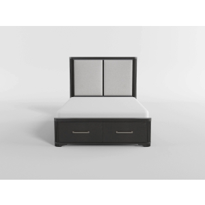 HE-1381-1  Queen Platform Bed with Footboard Storage
