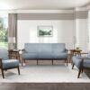 1032BGY Seating-Carlson Collection 2pc Set: Sofa, Love
