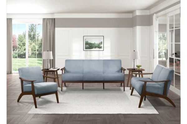 1032BGY Seating-Carlson Collection 2pc Set: Sofa, Love