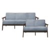 1032BGY Seating-Carlson Collection 2pc Set: Sofa, Love