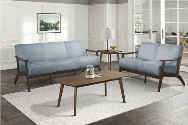 1032BGY Seating-Carlson Collection 2pc Set: Sofa, Love