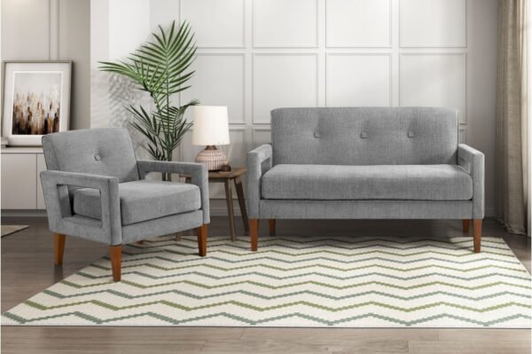 1113GY Seating-Belfort Collection Love Seat