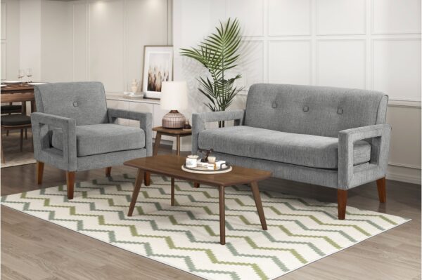 1113GY Seating-Belfort Collection Love Seat