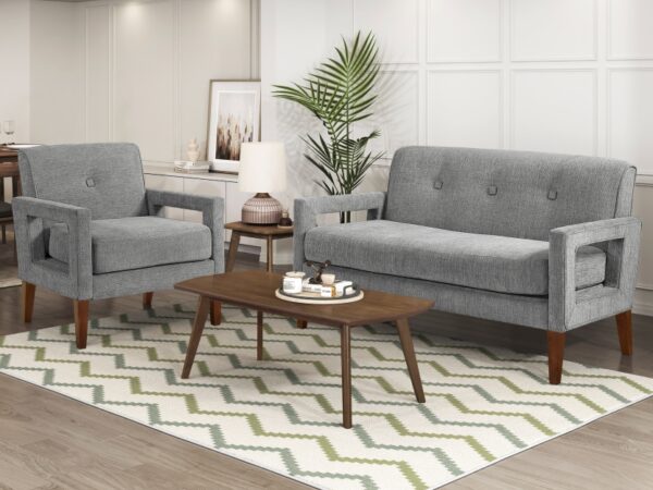 1113GY Seating-Belfort Collection Love Seat