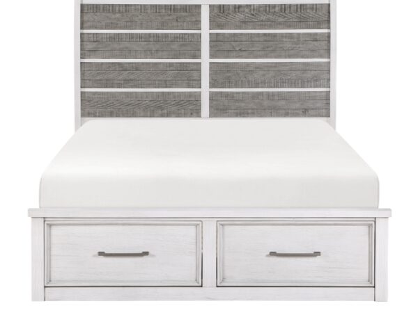 HE-1303-1  Queen Platform Bed with Footboard Storage