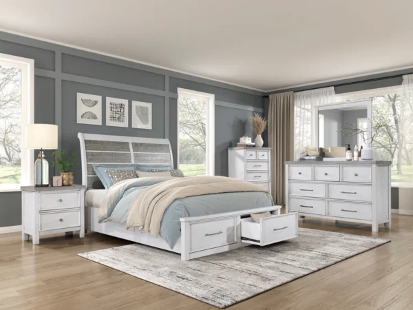 1303 Bedroom Ambrose Collection 4pc Set (QB+NS+DR+MR)
