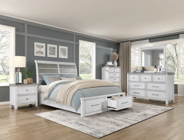 1303 Bedroom Ambrose Collection 4pc Set (QB+NS+DR+MR)
