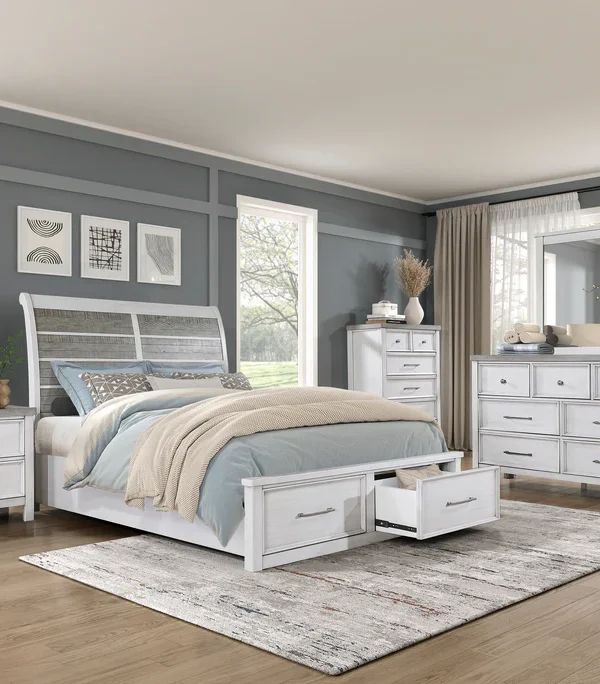1303 Bedroom Ambrose Collection 4pc Set (QB+NS+DR+MR)
