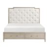 HE-1312-1  Queen Platform Bed with Footboard Storage