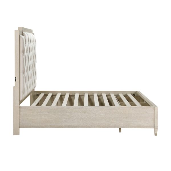 HE-1312-1  Queen Platform Bed with Footboard Storage