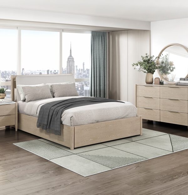 1313N Bedroom Matteo Collection 4pc Set (QB+NS+DR+MR)