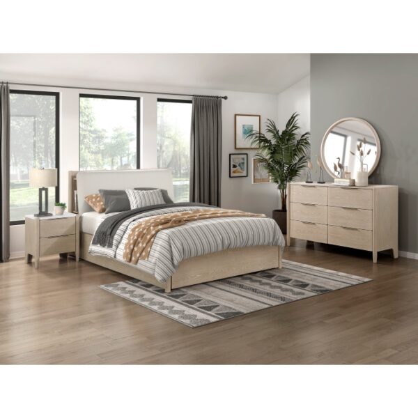 HE-1313N-1  Queen Platform Bed with Footboard Storage