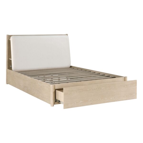 HE-1313N-1  Queen Platform Bed with Footboard Storage
