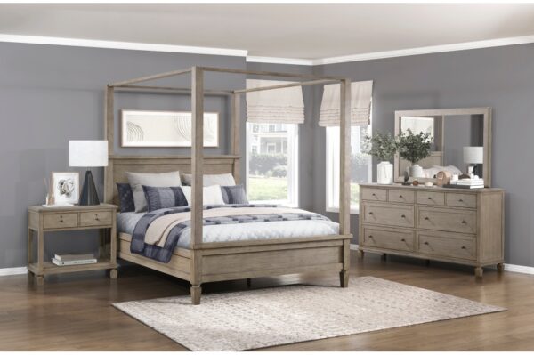 1316 Bedroom Marceline Collection 4pc Set (QB+NS+DR+MR)