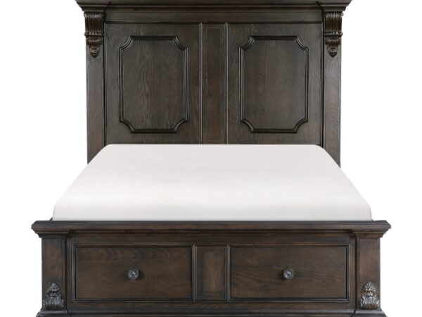 HE-1325-1  Queen Platform Bed with Footboard Storage
