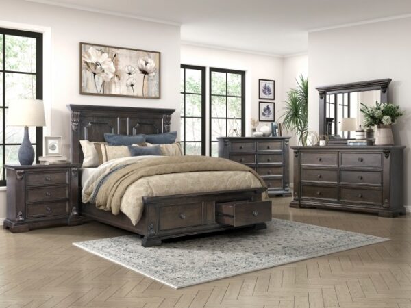 1325 Bedroom Cornwall Collection 4pc Set (QB+NS+DR+MR)