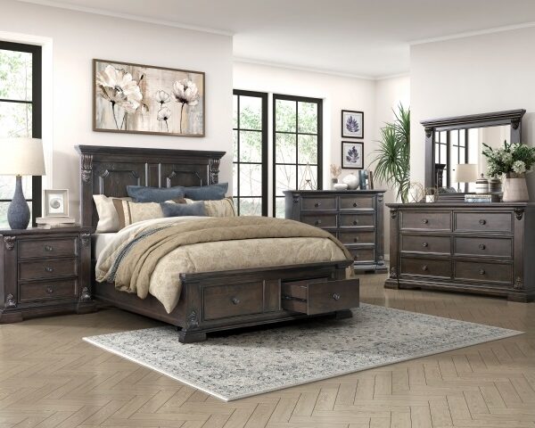 1325 Bedroom Cornwall Collection 4pc Set (QB+NS+DR+MR)