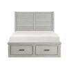 HE-1337-1  Queen Platform Bed with Storage Footboard and Side Rails