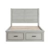 HE-1337-1  Queen Platform Bed with Storage Footboard and Side Rails
