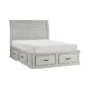 HE-1337-1  Queen Platform Bed with Storage Footboard and Side Rails