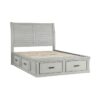 HE-1337-1  Queen Platform Bed with Storage Footboard and Side Rails