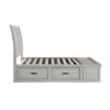 HE-1337-1  Queen Platform Bed with Storage Footboard and Side Rails