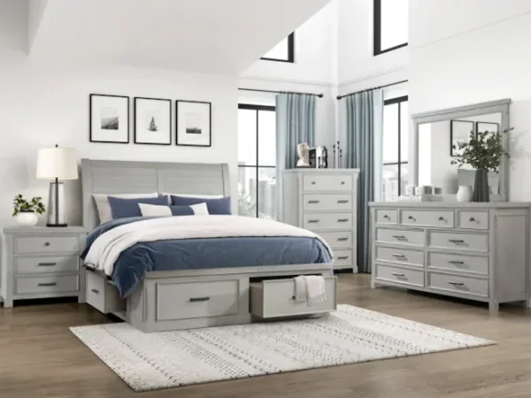 1337 Bedrooom Willowbrook Collection 4pc Set (QB+NS+DR+MR)