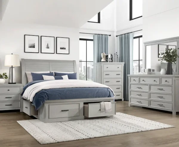 1337 Bedrooom Willowbrook Collection 4pc Set (QB+NS+DR+MR)