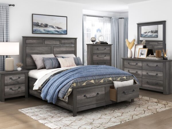 1342 Bedroom Lenior Collection 4pc Set (QB+NS+DR+MR)