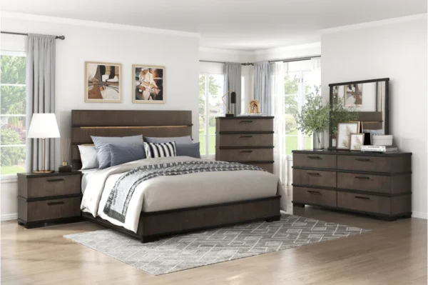 1343 Bedroom Acworth Collection 4pc Set (QB+NS+DR+MR)