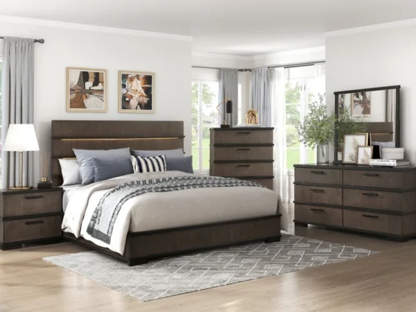 1343 Bedroom Acworth Collection 4pc Set (QB+NS+DR+MR)
