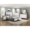 HE-1366-1  Queen Platform Bed with Footboard Storage