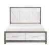 HE-1366-1  Queen Platform Bed with Footboard Storage