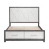 HE-1366-1  Queen Platform Bed with Footboard Storage