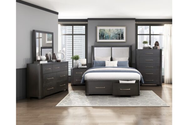 1381 Bedroom Gilbert Collection 4pc Set (QB+NS+DR+MR)