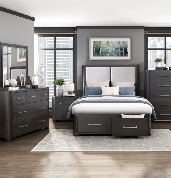 1381 Bedroom Gilbert Collection 4pc Set (QB+NS+DR+MR)