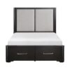 HE-1381-1  Queen Platform Bed with Footboard Storage