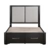 HE-1381-1  Queen Platform Bed with Footboard Storage