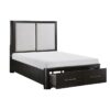 HE-1381-1  Queen Platform Bed with Footboard Storage